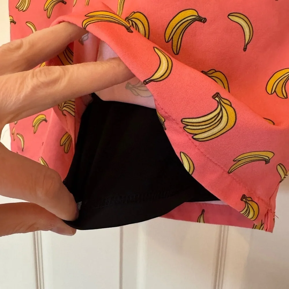 Boy’s Pink Banana Print SwimShorts
